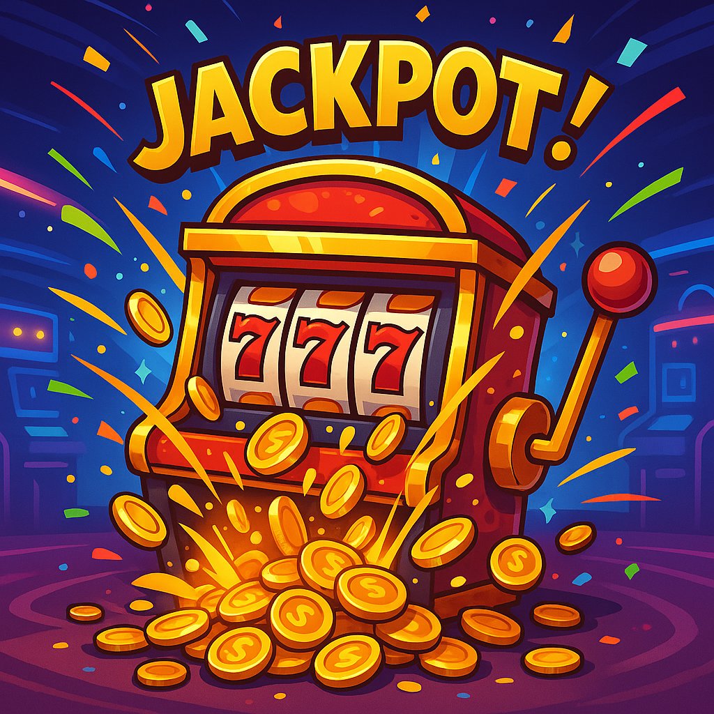 Kumpulan mesin slot digital yang berwarna-warni dengan tema-tema variatif